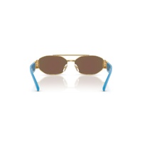 Versace Kids VK2003 100255-50 Gold / Light Green Blue Mirror Lenses