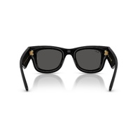 Ray-Ban RB4940BP 686587-47 Wayfarer Puffer Black w Strass Pave / Dark Grey Lenses