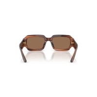 Dolce & Gabbana Kids DX4011 348173-48 Transparent Brown w Striped Brown / Dark Brown Lenses