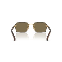 Prada PRD55S 5AK90F-55 Gold / Light Brown Lenses
