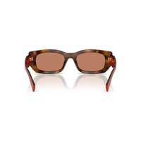 Prada PRB05S 01K90Q-53 Juniper Tortoise w Cotto / Brown Lenses