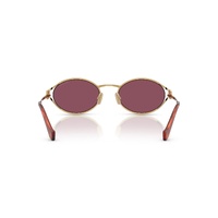 Miu Miu MU52YS 5AK20Y-54 Gold / Dark Violet Lenses