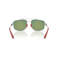 Ray-Ban RB3789M F0071D-58 Scuderia Ferrari Collection Silver / Grey Red Mirror Lenses