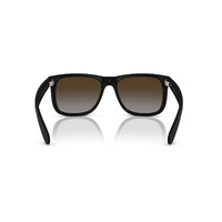 Ray-Ban RB4165 622/T5-55 Justin Rubber Black / Light Grey Brown Gradient Polarised Lenses
