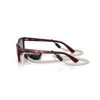 Ray-Ban Junior RJ9086S 7232AI-46 Dark Red / Grey Tampo Triangles Silver Lenses