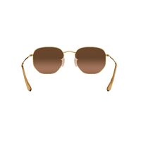 Ray-Ban RB3548N 912443-54 Hexagonal Gold / Brown Grey Gradient Lenses