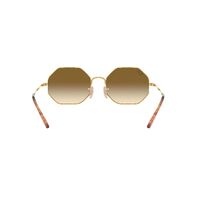 Ray-Ban RB1972 914751-54 Octagon Gold / Light Brown Gradient Lenses