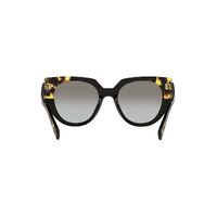 Prada PR14WS 3890A7-52 Black & Medium Tortoise / Grey Gradient Lenses