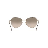 Prada PR57YS ZVN3D0-57 Gold / Light Brown Gradient Light Grey Lenses