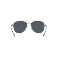 Prada PR54ZS 17F09T-57 Silver w Pale Gold / Dark Grey Lenses