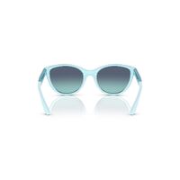 Emporio Armani Kids EK4003F 53584S-48 Shiny Transparent Turquoise / Azure Gradient Dark Blue Lenses