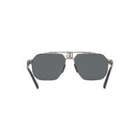 Dolce & Gabbana DG2294 04/6G-59 Gunmetal / Light Grey Mirror Black Lenses