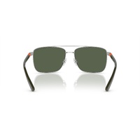 Polo Ralph Lauren PH3137 90019A-59 Shiny Silver / Dark Green Polarised Lenses