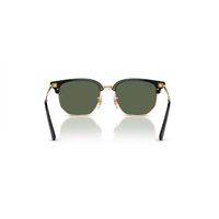 Ray-Ban Junior RJ9116S 100/71-47 New Clubmaster Black On Gold / Dark Green Lenses
