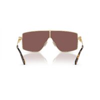 Miu Miu MU51ZS ZVN70D-69 Pale Gold / Brown Mirror Silver Violet Lenses