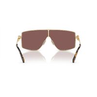 Miu Miu MU51ZS ZVN70D-69 Pale Gold / Brown Mirror Silver Violet Lenses