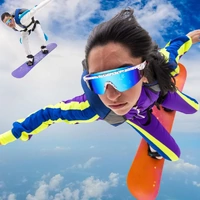 Pit Viper The Merika Skysurfer Red w White & Blue / Blue Mirror Polarised Lenses