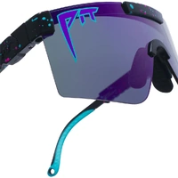 Pit Viper The Midnight Original Regular 2.0 Black w Blue Splatter / Purple Mirror Polarised Lenses