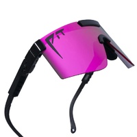 Pit Viper The Exec Original Wide 2.0 Black / Pink Mirror Polarised Lenses