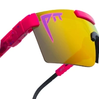 Pit Viper The Radical Original Wide 2.0 Pink w Purple Splatter / Rainbow Mirror Polarised Lenses