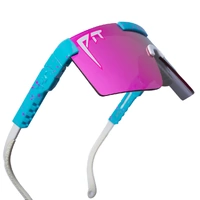 Pit Viper The Gobby Original Double Wide Blue w Pink / Pink Mirror Polarised Lenses