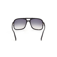 Tom Ford Falconer-02 FT0884 01B-60 Shiny Black / Smoke Gradient Lenses
