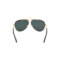 Tom Ford Rupert-02 FT1340 01N-63 Shiny Black / Green Lenses