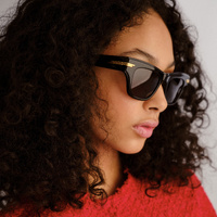 Bottega Veneta BV1122S BV1122S001 Black / Grey Lenses