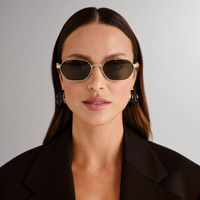 Gucci GG1593S 001 Gold / Grey Lenses