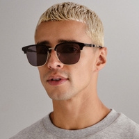 Gucci GG1499SK 001 Gold / Grey Lenses