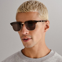 Gucci GG1499SK 002 Gold / Brown Lenses