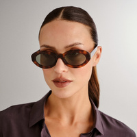 Saint Laurent SLM136 002 Havana / Green Lenses