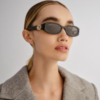 Gucci GG1660S 001 Black / Grey Lenses