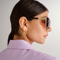Fiorelli April FIO2447327 Black w Monogram / Brown Gradient Lenses