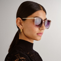 Fiorelli Abigail FIO2447330 Blush w Gold / Warm Smoke Gradient Lenses