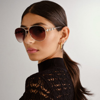 Fiorelli Hailey FIO2447331 Gold w Crystal Clear / Brown Gradient Lenses