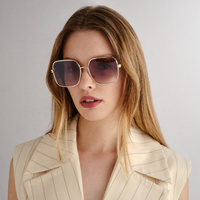 Fiorelli Amelia FIO2547307 Gold w Beige / Brown Gradient Flash Mirror Lenses