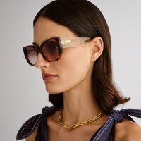 Oroton Scarlett ORO2556426 Signature Tortoise w Sand / Brown Gradient Lenses