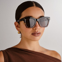Aire Intergalactic AIR2542241 Black Tortoise Splice / Smoke Mono Lenses