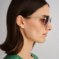 Oroton Ebony II ORO2556479 Gold w Black / Warm Smoke Gradient Lenses