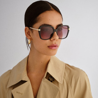 Fiorelli Jamie FIO2547322 Black w Gold / Warm Smoke Gradient Lenses