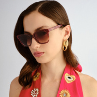 Camilla Leave Of Absence CAM2531068 Deep Rose w Burgundy Marble / Warm Smoke Gradient Lenses