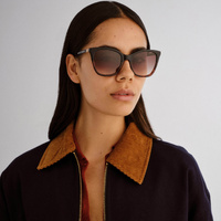 Oroton Louise ORO2556549 Black w Signature Tortoise / Warm Smoke Gradient Lenses