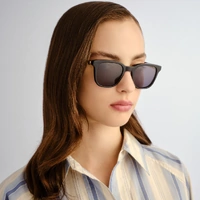 Oroton Odessa OPS2650803 Black w Amber Tortoise / Smoke Polarised Lenses