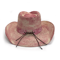 Rocko's Straw Hat Platinum Range Rebel Faded Pink