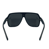 Mangrove Jacks Hamilton C5 Shiny Black w Shiny White Stripe / Smoke Polarised Lenses
