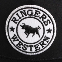 Ringers Western Signature Bull Trucker Cap Black/Black & White OSFM