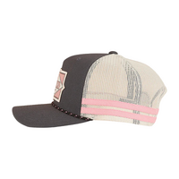 Ringers Western Hometown Trucker Cap Charcoal/Rosey OSFM