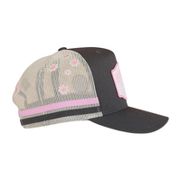 Ringers Western Country Club Deep Fit Trucker Cap Ballet Pink/Charcoal OSFM