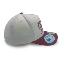 Mitchell & Ness Boston Celtics Flexfit 110 Stacked White Cream/Burgundy OSFM